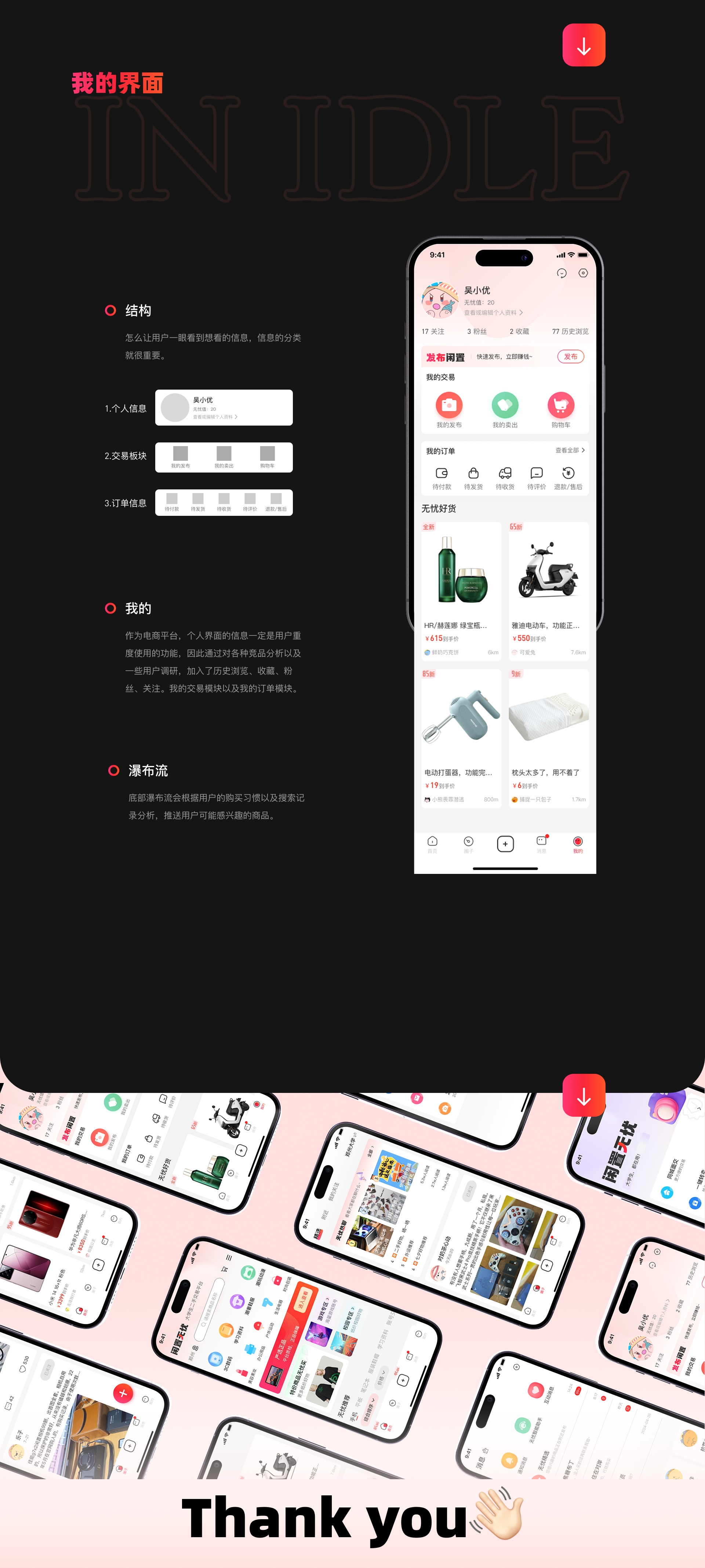 闲置无忧我的界面展示